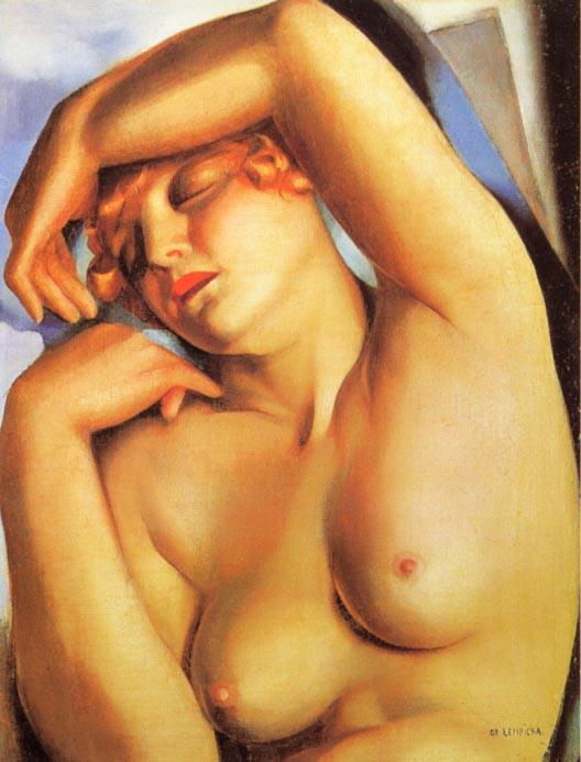 Schlafendes Mädchen Zeitgenosse Tamara de Lempicka Ölgemälde